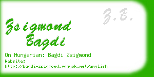 zsigmond bagdi business card